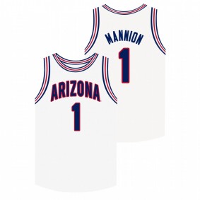 Men's Arizona Wildcats #1 White Nico Mannion College Basketball Jersey