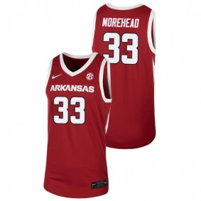 Men's Arkansas Razorbacks 2021 #33 Cardinal Bryson Morehead Team Basketball Jersey