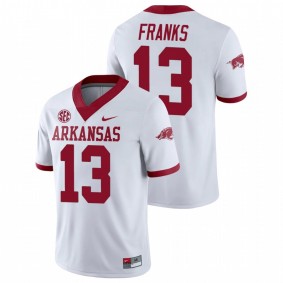 Men's Arkansas Razorbacks Feleipe Franks White Nike College Football Alternate Game Jersey