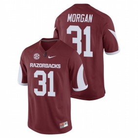 Men's Arkansas Razorbacks Grant Morgan Cardinal Game Replica Football Nike Jersey