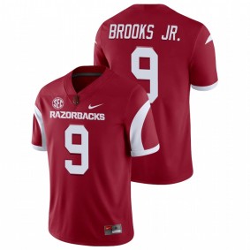 Men's Arkansas Razorbacks Greg Brooks Jr. Cardinal College Football Playoff Game Nike Jersey