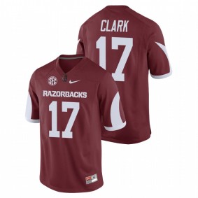 Men's Arkansas Razorbacks Hudson Clark Cardinal Game Replica Football Nike Jersey