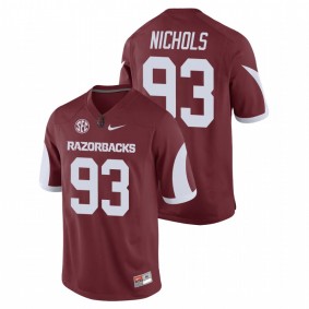 Men's Arkansas Razorbacks Isaiah Nichols Cardinal Game Replica Football Nike Jersey