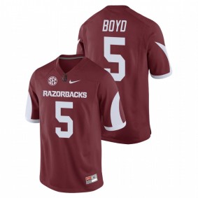 Men's Arkansas Razorbacks Rakeem Boyd Cardinal Game Replica Football Nike Jersey