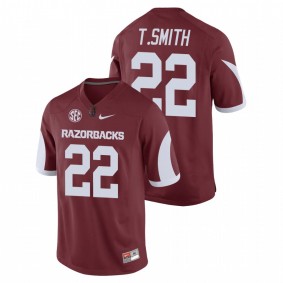 Men's Arkansas Razorbacks Trelon Smith Cardinal Game Replica Football Nike Jersey