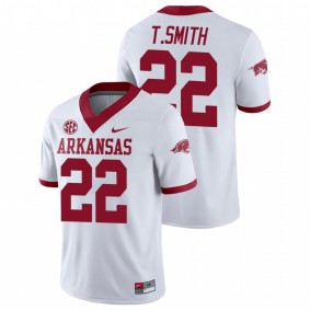 Men's Arkansas Razorbacks Trelon Smith White Nike College Football Alternate Game Jersey