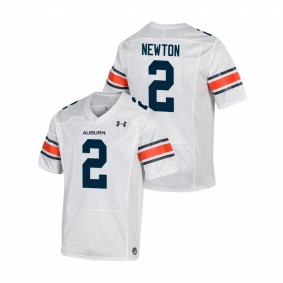 Men's Auburn Tigers Cam Newton White Under Armour Replica Football Jersey