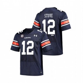 Men's Auburn Tigers Eli Stove Navy Under Armour Replica Alumni Jersey