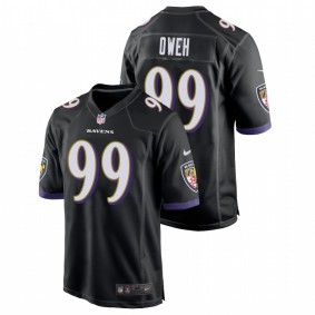 Men's Baltimore Ravens Jayson Oweh Black 2021 NFL Draft Game Jersey