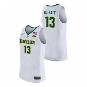 Baylor Bears Jackson Moffatt White Replica Basketball Jersey