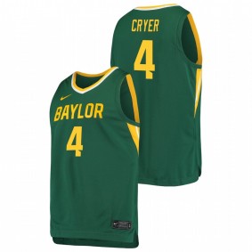 L.J. Cryer BAYLOR BEARS 2021 Green Basketball Replica Jersey