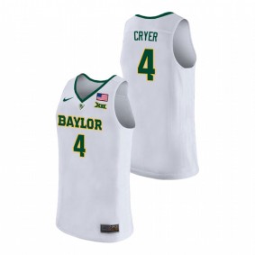 Baylor Bears L.J. Cryer White Replica Basketball Jersey