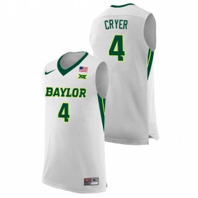 L.J. Cryer Baylor Bears White College Basketball Replica Jersey