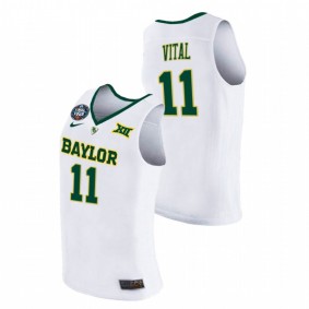 Mark Vital Baylor Bears 2021 White Final Four Basketball Jersey