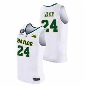 Matthew Mayer Baylor Bears 2021 White Final Four Basketball Jersey