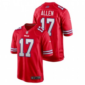 Men's Buffalo Bills Josh Allen #17 Red Game Alternate Jersey