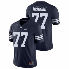 Men's BYU Cougars Chandon Herring Navy Game College Football Nike Jersey