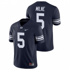 Men's BYU Cougars Dax Milne Navy Game College Football Nike Jersey