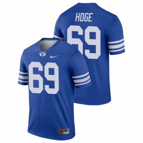 Men's BYU Cougars Tristen Hoge Royal College Football Alumni Legend Nike Jersey