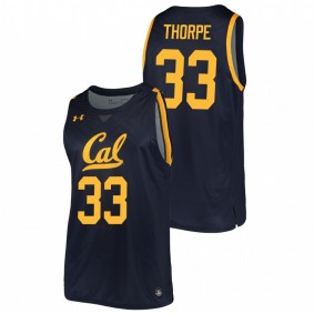 Men's California Golden Bears 2019-20 #33 Navy D.J. Thorpe College Basketball Replica Jersey