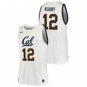 Men's California Golden Bears 2019-20 #12 White Kuany Kuany College Basketball Replica Jersey