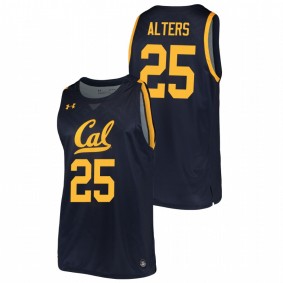 Men's California Golden Bears 2019-20 #25 Navy Logan Alters College Basketball Replica Jersey