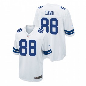 Men's CeeDee Lamb #88 White 2020 NFL Draft Game Jersey