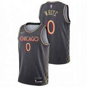 Coby White Chicago Bulls 2020-21 Black City Edition Jersey