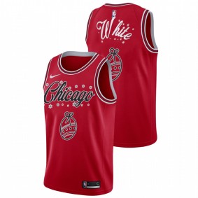 Coby White Chicago Bulls 2020 Red Santa Clause Christmas Gift Jersey