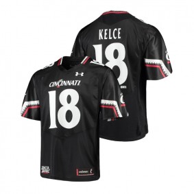 Male Cincinnati Bearcats Under Armour #18 Black Travis Kelce Alumni Football Game Replica Jersey