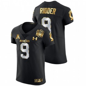 Men's Cincinnati Bearcats Desmond Ridder Black 2021 Peach Bowl Golden Edition Jersey