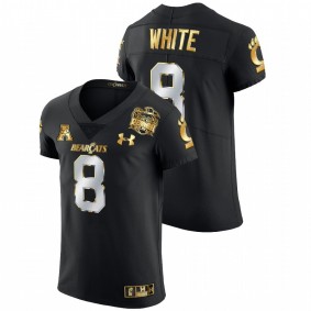 Men's Cincinnati Bearcats Jarell White Black 2021 Peach Bowl Golden Edition Jersey