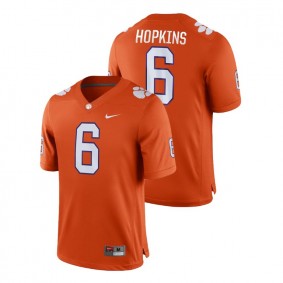 Male Clemson Tigers Nike #6 Orange DeAndre Hopkins Game College Football Jersey