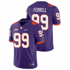 Men's Clemson Tigers Clelin Ferrell Purple College Football Playoff Game Jersey