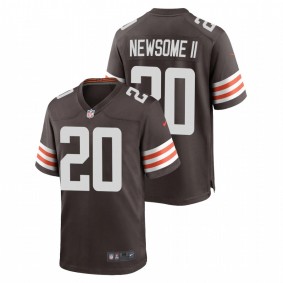 Men's Cleveland Browns Greg Newsome II Brown 2021 NFL Draft Game Jersey