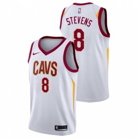 Men's Cleveland Cavaliers 2020-21 #8 White Lamar Stevens Association Jersey