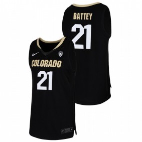 Evan Battey Colorado Buffaloes 2021 Black College Basketball Team Replica Jersey