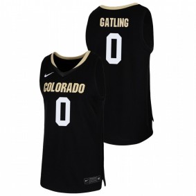 Men's Colorado Buffaloes 2019-20 #0 Black Shane Gatling College Basketball Replica Jersey