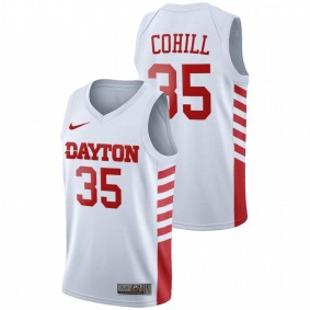 Men's Dayton Flyers Dwayne Cohill #35 White College Basketball Jersey