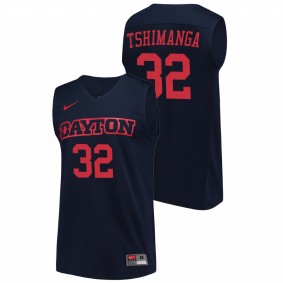 Men's Dayton Flyers Jordy Tshimanga #32 Navy College Basketball Jersey