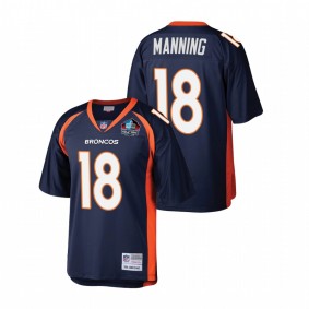 Peyton Manning Denver Broncos Navy Hall of Fame Patch Legacy Replica Jersey