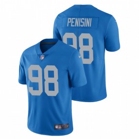 Men's Detroit Lions John Penisini #98 Blue Vapor Limited Jersey