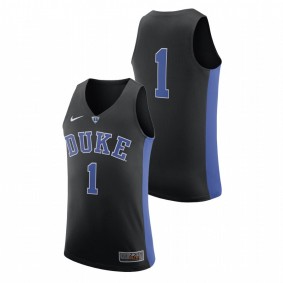 Men's Duke Blue Devils Nike #1 Black Authentic College Basketball Jersey