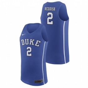 Men's Duke Blue Devils College Basketball #2 Royal Cam Reddish Authentic March Madness Jersey