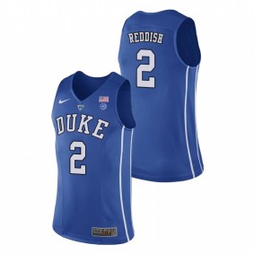 Men's Duke Blue Devils College Basketball #2 Royal Cam Reddish Authentic Performace Jersey