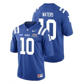 Male Duke Blue Devils College Football #10 Marquis Waters Royal 2018 Independence Bowl Game Jersey