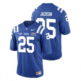 Male Duke Blue Devils College Football #25 Deon Jackson Royal 2018 Independence Bowl Game Jersey