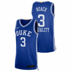 Men's Duke Blue Devils Jeremy Roach #3 Blue Equality Social Justice Authentic Limited Basketball Jersey