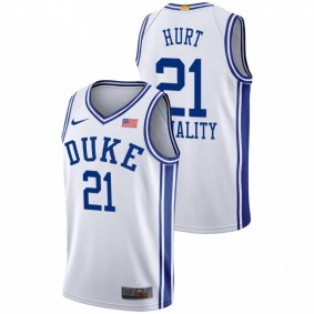 Men's Duke Blue Devils Matthew Hurt #21 White Equality BLM Social Justice Basketball Jersey