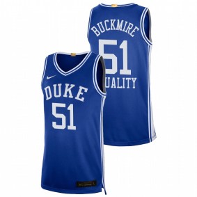 Men's Duke Blue Devils Mike Buckmire #51 Blue Equality Social Justice Authentic Limited Basketball Jersey